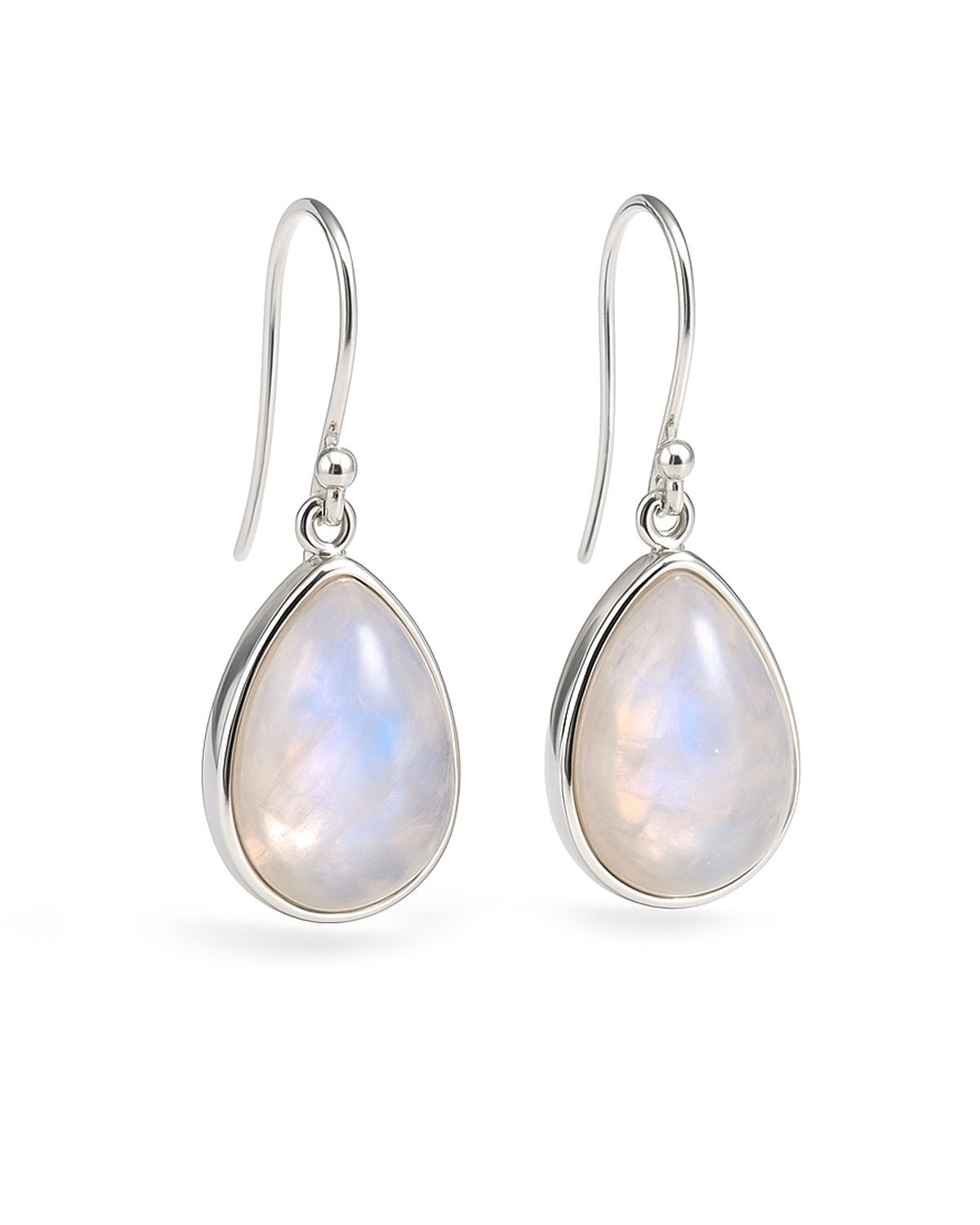 Boucles D'oreille Puces En Pierre De Lune Et Argent Sterling 925 - Occasion - Bijou Spirituel élégant