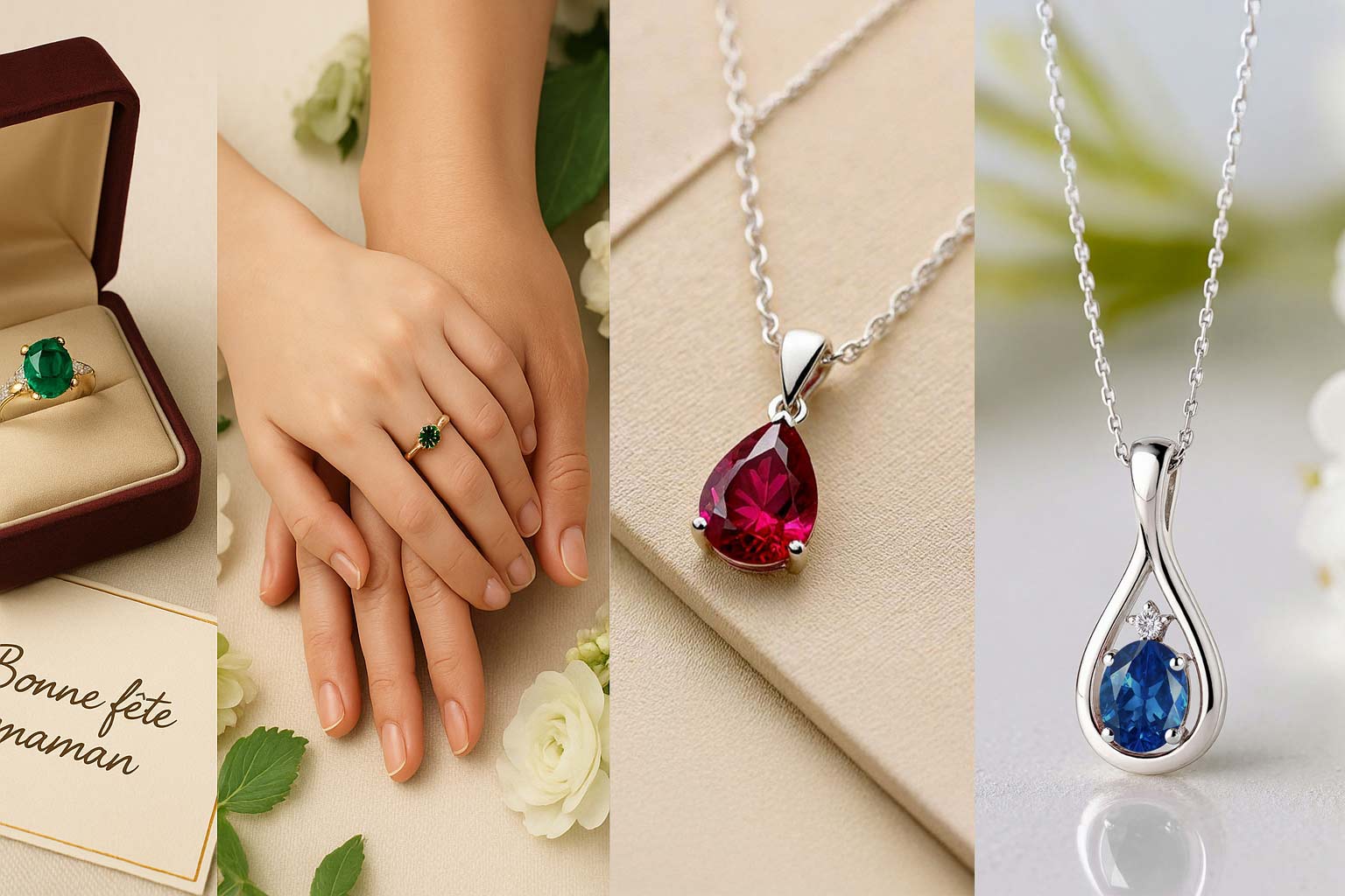 Fête des Mères 2025 - Collection de bijoux en émeraude et pierres précieuses pour célébrer les mamans